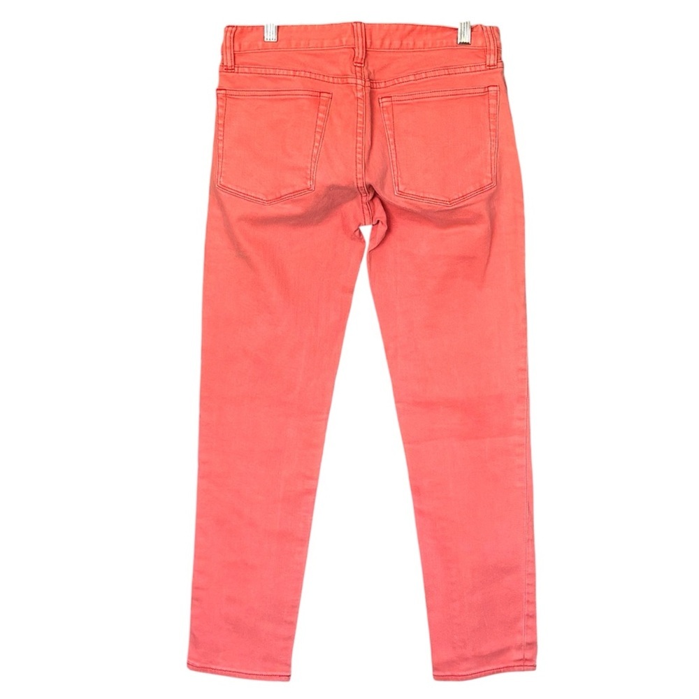 J. Crew Factory Toothpick Skinny Jeans Coral Pink Size 27 Ankle - Picture 5 of 8